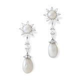 MAGNIFICENT PAIR OF NATURAL PEARL AND DIAMOND EARRINGS IN PLATINUM -    - Fine Jewels, Silver and Watches