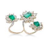 EMERALD AND DIAMOND RING -    - Fine Jewels, Silver and Watches