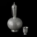 SILVER`SURAHI` OR WATER FLASK WITH BEAKER -    - Fine Jewels, Silver and Watches