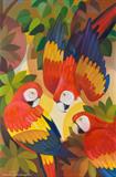 Scarlet Macaws - Senaka  Senanayake - Summer Online Auction