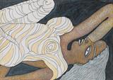 Woman Reclining - Jogen  Chowdhury - Spring Live Auction: Modern Indian Art