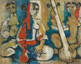 Musicians - P T Reddy - Spring Online Auction: Modern and Contemporary South Asian Art and Antiquities