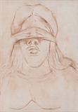 Blindfolded Queen - Krishen  Khanna - The Art Of India Auction - 2nd Edition