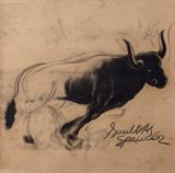 Untitled (Bull Series)-Sunil  Das-The Art of India Auction (May 18-19, 2022)