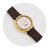 Baume & Mercier: ‘RIVIERA‘ TRIPLE DATE MOONPHASE GOLD WRISTWATCH -    - Online Auction of Watches and Timepieces