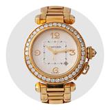 Cartier: Pasha Gold Wristwatch -    - Online Auction of Watches and Timepieces