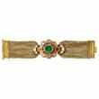 EMERALD, RUBY AND DIAMOND ‘POLKI‘ BRACELET - Online Auction of Fine Jewels and Silver