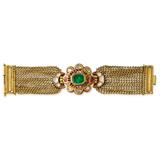 EMERALD, RUBY AND DIAMOND ‘POLKI‘ BRACELET -    - Online Auction of Fine Jewels and Silver