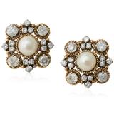PAIR OF DIAMOND AND PEARL EARRINGS -    - Online Auction of Fine Jewels and Silver