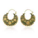 PAIR OF GOLD ENAMELLED EARRINGS -    - Online Auction of Fine Jewels and Silver