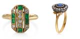 SET OF TWO GEMSET RINGS -    - Online Auction of Fine Jewels and Silver