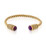 AMETHYST AND DIAMOND BANGLE -    - Online Auction of Fine Jewels and Silver