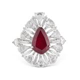 AFGHANI RUBY AND DIAMOND RING -    - Online Auction of Fine Jewels and Silver