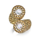 ROSE-CUT DIAMOND CROSSOVER RING -    - Online Auction of Fine Jewels and Silver