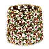 AN EXQUISITE GEMSET ‘JALI‘ LATTICE CUFF  -    - Online Auction of Fine Jewels and Silver