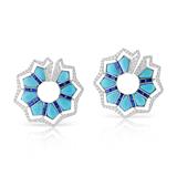 PAIR OF TURQUOISE, SAPPHIRE AND DIAMOND EARRINGS -    - Online Auction of Fine Jewels and Silver