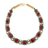 SPINEL AND DIAMOND ‘POLKI‘ NECKLACE -    - Online Auction of Fine Jewels and Silver