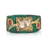 CARVED EMERALD RING -    - Online Auction of Fine Jewels and Silver