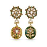 PAIR OF DIAMOND ‘POLKI‘ EARRINGS     -    - Online Auction of Fine Jewels and Silver