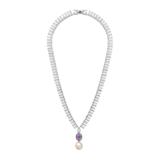 AN IMPORTANT DIAMOND, PEARL, AND AMETHYST NECKLACE -    - Online Auction of Fine Jewels and Silver