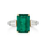AFGHANI EMERALD AND DIAMOND RING -    - Online Auction of Fine Jewels and Silver