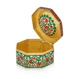 DIAMOND, EMERALD AND ENAMEL PILL BOX     -    - Online Auction of Fine Jewels and Silver