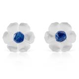 PAIR OF ROCK CRYSTAL AND SAPPHIRE ‘FLOWER‘ CUFFLINKS -    - Online Auction of Fine Jewels and Silver