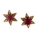 PAIR OF RUBY EARRINGS -    - Online Auction of Fine Jewels and Silver