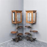 Display cabinets with adjustable round tables  -    - The Design Sale