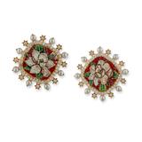 PAIR OF MICROMOSAIC FLOWER EARRINGS -    - REDiscovery: Auction of Art and Collectibles