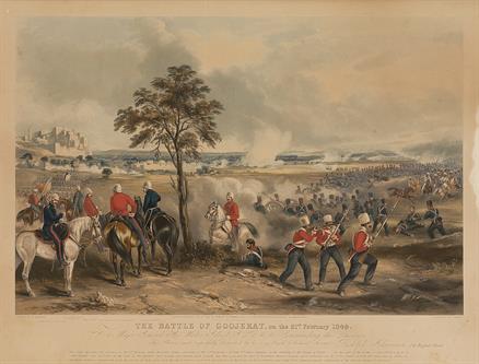 J HARRIS AFTER HENRY MARTENS - The Battle of Goojerat, on the 21st. Feb ...