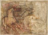Untitled (Horses) - M F Husain - Spring Live Auction: South Asian Modern Art