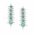 PAIR OF EMERALD AND DIAMOND EARRINGS - Online Auction of Fine Jewels and Silver