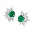 PAIR OF EMERALD AND DIAMOND EARRINGS - Online Auction of Fine Jewels and Silver