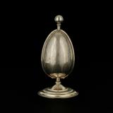 SILVER MECHANICAL EGG-SHAPED PERFUME BOTTLE HOLDER -    - Online Auction of Fine Jewels and Silver