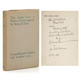 The Apple Cart: A Political Extravaganza - Sir George Bernard Shaw - Signed, First and Limited Edition Books