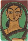 Untitled (Woman in Green) - Jamini  Roy - Summer Online Auction: Modern and Contemporary South Asian Art