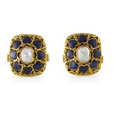 PAIR OF SAPPHIRE AND DIAMOND CUFFLINKS -    - Fine Jewels and Silver