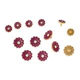 SET OF RUBY AND DIAMOND ‘SHERWANI‘ BUTTONS -    - Fine Jewels and Silver
