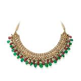 GEMSET DIAMOND, RUBY, SPINEL AND EMERALD  NECKLACE -    - Fine Jewels and Silver
