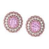 PAIR OF KUNZITE, PINK SAPPHIRE AND DIAMOND EARRINGS -    - Fine Jewels and Silver