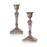 PAIR OF SILVER CANDLE STANDS -    - Fine Jewels and Silver