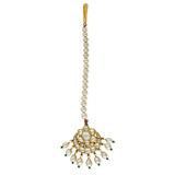 CRYSTAL AND PEARL ‘MAANG TIKA‘ OR FOREHEAD ORNAMENT -    - Fine Jewels and Silver