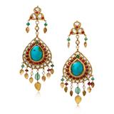 PAIR OF GEMSET EARRINGS -    - Fine Jewels and Silver