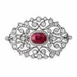 BURMESE RUBY AND DIAMOND BROOCH - Fine Jewels and Silver