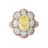 COLOURED DIAMOND AND DIAMOND RING BY CHOPARD -    - Fine Jewels and Silver