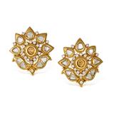 PAIR OF DIAMOND `POLKI` EARRINGS -    - Fine Jewels and Silver