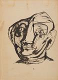 Head (Study for Sculpture) - Tyeb  Mehta - Winter Live Auction
