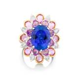 TANZANITE, PINK SAPPHIRE AND DIAMOND RING -    - Fine Jewels and Silver