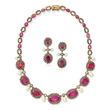 SUITE OF GEMSET NECKLACE AND EARRINGS - Fine Jewels and Silver
